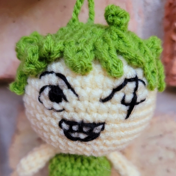 Funky Boy Handmade Keychain | Character Crochet Keychain - Picture 4 of 4